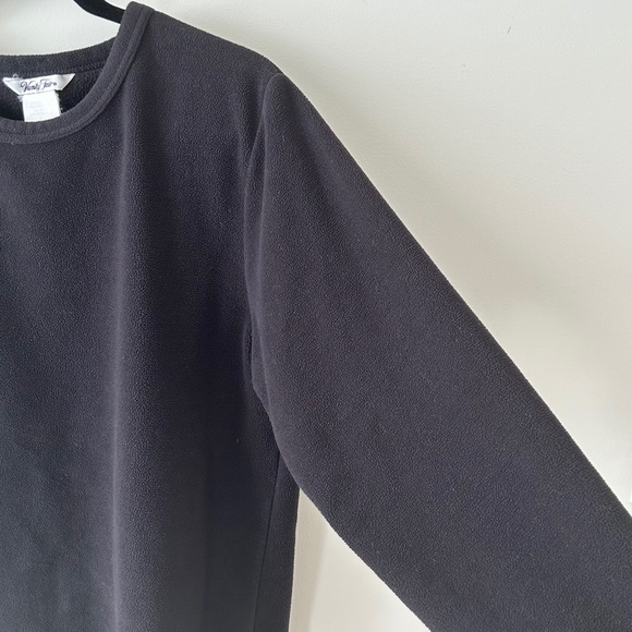Vanity Fair Black Fleece Crewneck Top - Picture 9 of 15